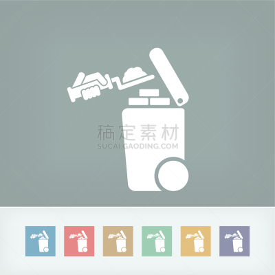 计算机图标,循环利用,工业垃圾箱,可生物降解材料,古老的,水泥,概念,砖,收集