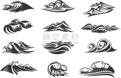 波浪,计算机图标,成一排,湿,风,船,强风,夏天,潮汐,流动