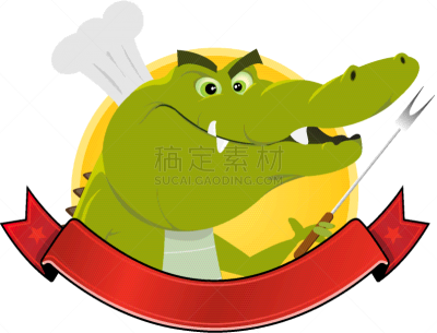 鳄鱼,餐馆,布告,中年女人,绿色,饥饿的,图像,矢量,狂怒的