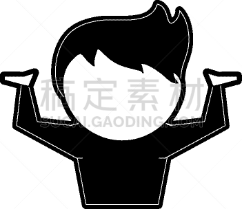 男人,卡通,可爱的,白色,商务,人,概念,肖像,图像,迷惑