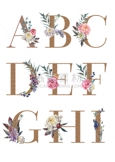 字母,一个物体,水彩画,分离着色,华丽的,请柬,贺卡,水彩画颜料,背景分离,复古风格