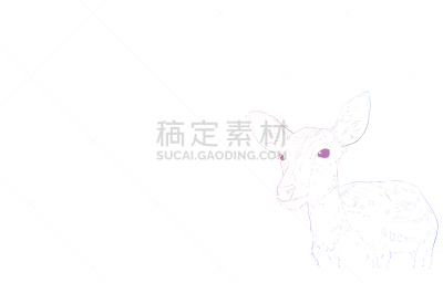 彩虹,鹿,摄像机拍摄角度,动物插画,正面视角,食草动物,荧光色,平和,一个物体,红棕色马