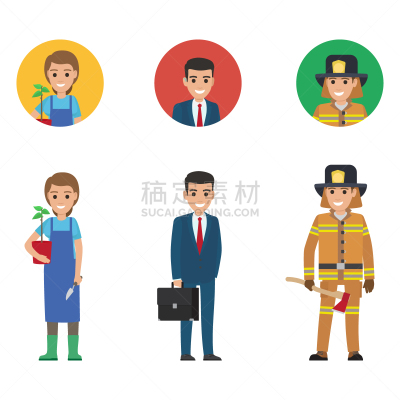 经理,女人,园艺,救生员,概念,餐刀,专业人员,背景分离,手提箱,斧
