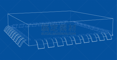 三维图形,电脑芯片,矢量,中央处理器,计算机,半导体,蓝图,技术,沟通