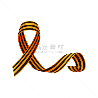 战胜暴力日,尾巴,缎带,横越,有序,螺线,卷着的,一个物体,背景分离,橙色