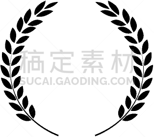 叶子,王冠,图标,月桂花冠,分离着色,华丽的,外套
