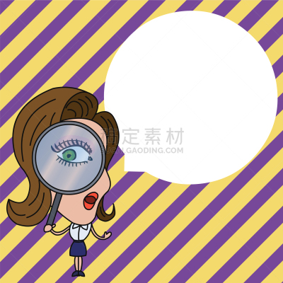 看,放大镜,女人,食槽,对话气泡框,焦点,模板,侦探,设备用品,搜寻