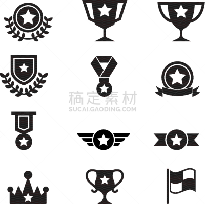 图标,分离着色,商务,青铜,勇气,概念,收集,奖励