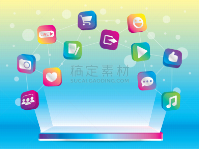 矢量,绘画插图,传媒,策略,技术,模板,立方体形状,商务策略,三维图形,色彩渐变