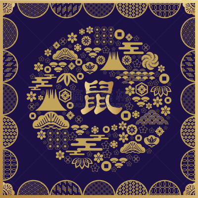 2020,日本,新年前夕,一只动物,春节,传统,和服,灯笼,中国灯笼,云