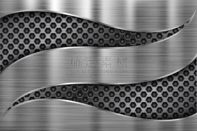 穿孔的,背景聚焦,拉丝金属,不锈钢,闪亮的,平视角,金属,金属质感,切断,设计