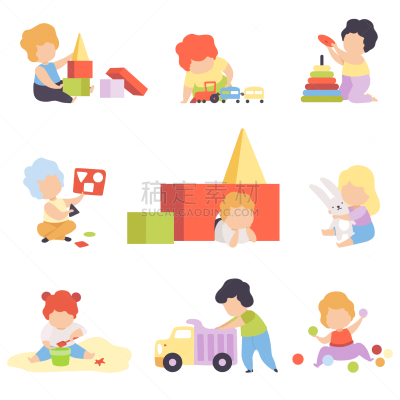可爱的,玩具,小的,儿童,进行中,幼儿,汽车,大桶,休闲,坐
