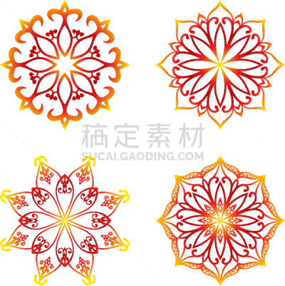 圆形,装饰品,红色,华丽的,哈萨克人,图像,矢量,抽象,亚洲,哈萨克斯坦