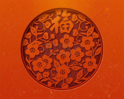新年前夕,纸,亚洲,红色,春节,图像,花朵,花瓣,无人