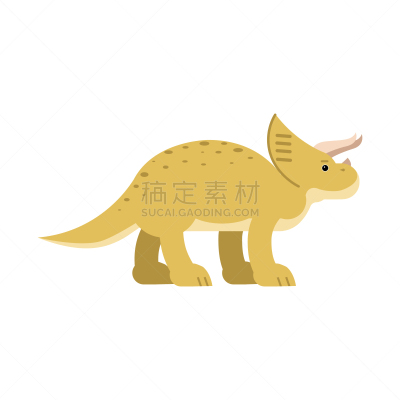 可爱的,史前时代,三角龙,恐龙,卡通,自然,丑陋,野生动物,图像,甲龙