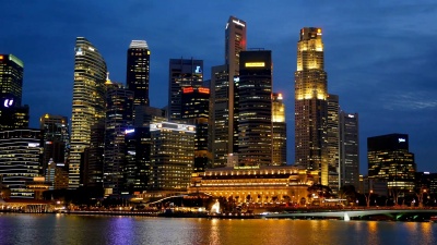 新加坡摩天大楼夜景