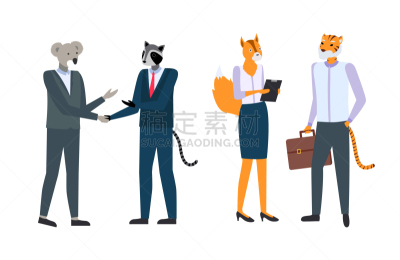 面具,动物,商务人士,套装,华贵,商务,经理,肖像