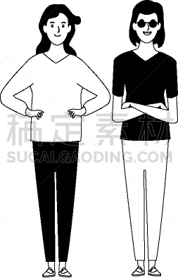 女人,头像,动画片,黑白图片,可爱的,人,高雅,图像,美,设计