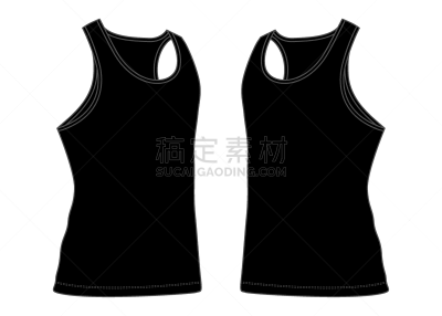 空白的,背心,黑色,矢量,模板,用右手,纺织品,棉,泰国,聚酯