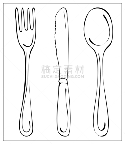 银餐具,黑色,炊具刀,商业厨房,食品,烹调用具,剪影,叉,午餐,烹调