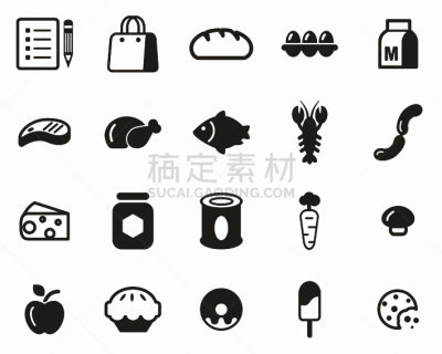计算机图标,巨大的,黑白图片,购物清单,意大利辣香肠,背景分离,铅笔,简单,细的,鸭子肉
