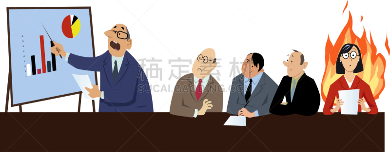 工作,商务,健康保健,中老年女人,加拿大,女人,想法,中老年人,绘画插图,不舒服