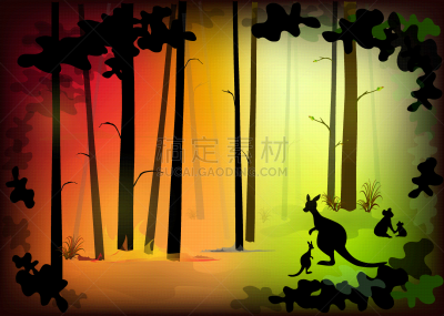 背景,澳大利亚,绘画插图,新生活,森林火灾,忍耐力,自然,概念,灌木丛火灾,祈祷