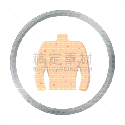 巨大的,皮疹,动画片,一个人,计算机图标,健康保健,湿疹,人,皮炎,生病