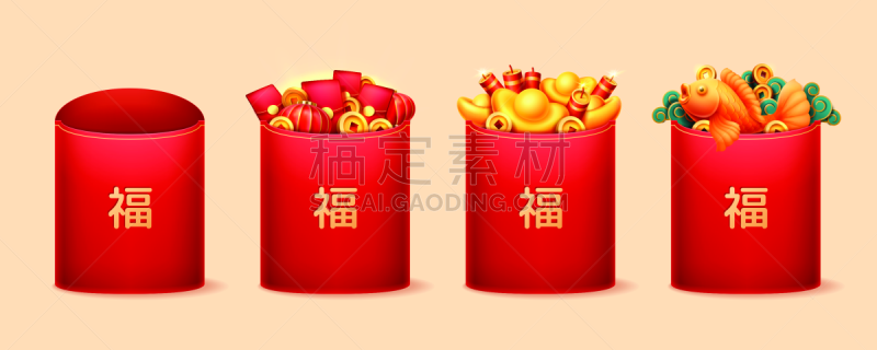 中国,红色,文字,符号,运气,鼠年,信封,婚礼,节日,亚洲
