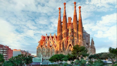 Sagrada Familia，延时-巴塞罗那