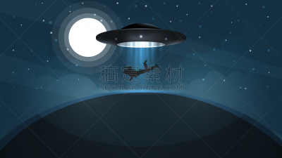 不明飞行物,诱拐者,动画片,人,白色,夜晚,自然,太空船,太空,飞