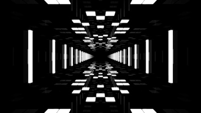 白色数字走廊