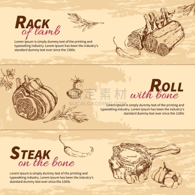 肉,盘子,腰肉,牛排,蔬菜,菜单,生食,动物腿骨,食品,绘制