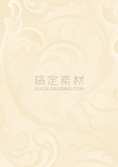 背景聚焦,华丽的,黄色,奶油,图像,模板,装饰物,矢量,植物,复古