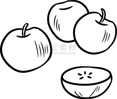 乱画,苹果,黑白图片,农业,清新,食品,维生素,做,布置