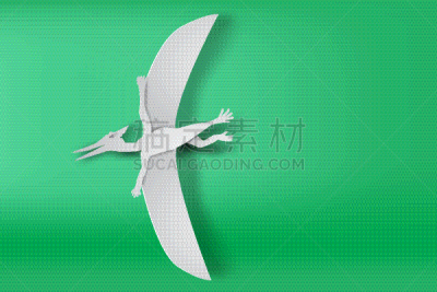 绿色,无齿翼龙,纸,白色,性格,自然,野生动物,图像,矢量