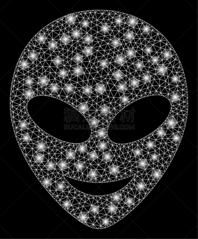 铁丝网,外星人,人的头部,光,幸福,活力,几何形状,直的,发光