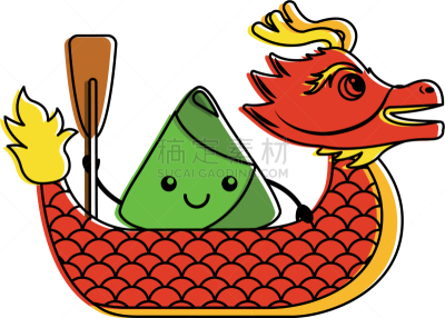 红色,传统节日,米饺子,龙,可爱的,亚洲,传统,划桨,庆祝