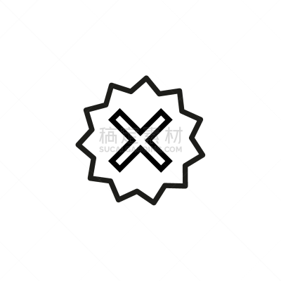 线图标,极简构图,十字形,专门技术,细的,圆形,绘画插图,问题,英文字母x,轮廓