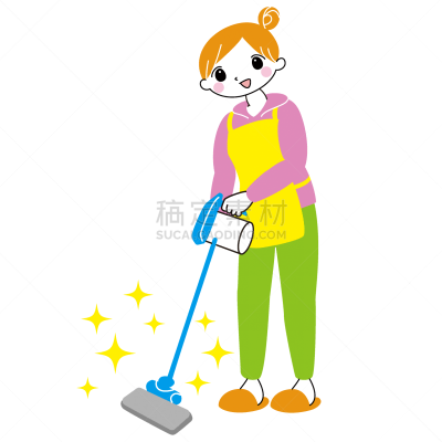 绘画插图,图像,手套,大桶,清洗剂,简单,女人,清洁手套,青年女人,20到29岁