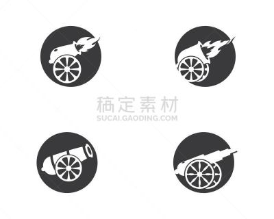 炮,符号,绘画插图,远古的,金属,车轮,图像,复古风格