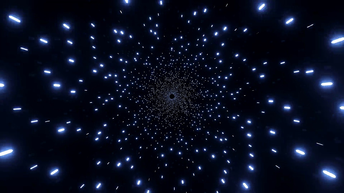 Motion of shinny stars animation on black background. 4K Video footage cosmic background, speed of ligh. 3d render