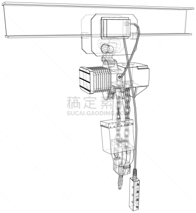 提举,轮廓,矢量,概念,制造机器,滑车,蓝图,建筑业,设备用品,草图