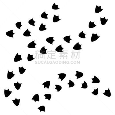 鸟类,痕迹,矢量,脚印,绘画插图,鸭子,白色背景,分离着色,爪印,脉搏图