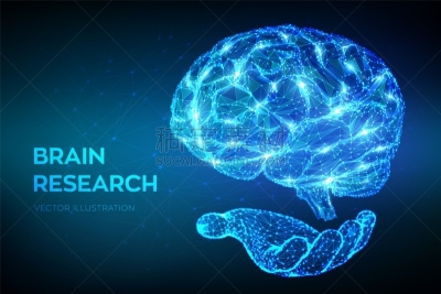 技术,脑部,手,智慧,绘画插图,科学,抽象,电子人,矢量,网络空间