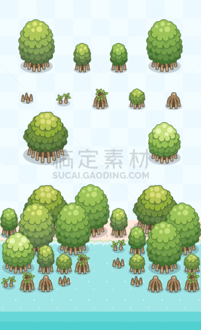红树林,植物群,自然,微咸水,概念,平坦的,垂直画幅,环境,简单,图像