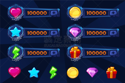 石头,游戏,冷,惊奇,图像,矢量,收集,联系