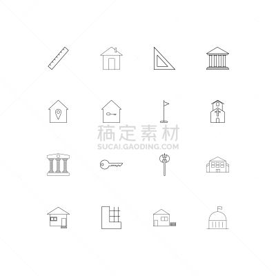 直的,建筑业,建筑体,计算机图标,极简构图,房地产,房屋,斧,三角板