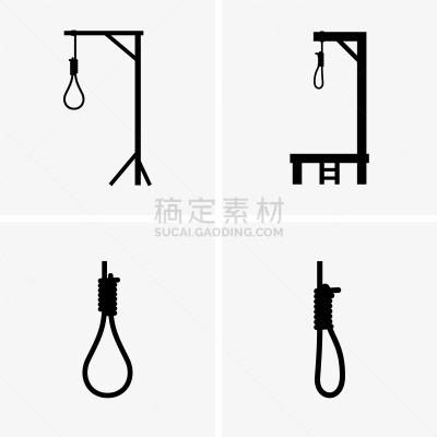 绞架,图像,矢量,绳子,绞刑游戏,插画,剪影