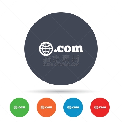 com域名,标志,图标,平坦的,创造力,概念,代币,图像,证章,矢量